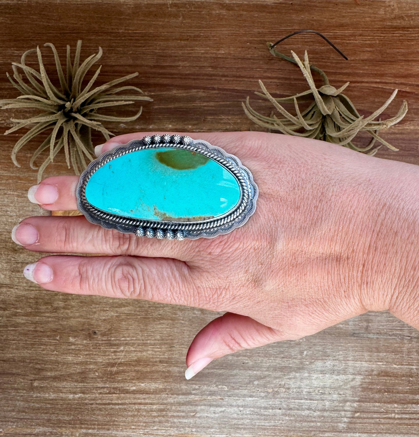 Big Adjustable Sonoran Gold Ring – Native Made by Gilbert Platero