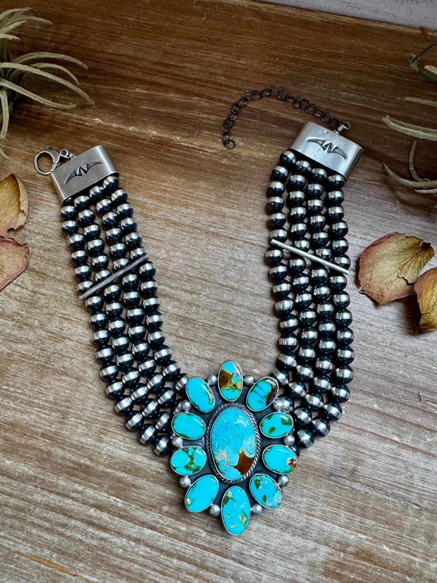 Princess Sonoran Turquoise Necklace – Emerson Thompson, Native Made, Sterling Silver