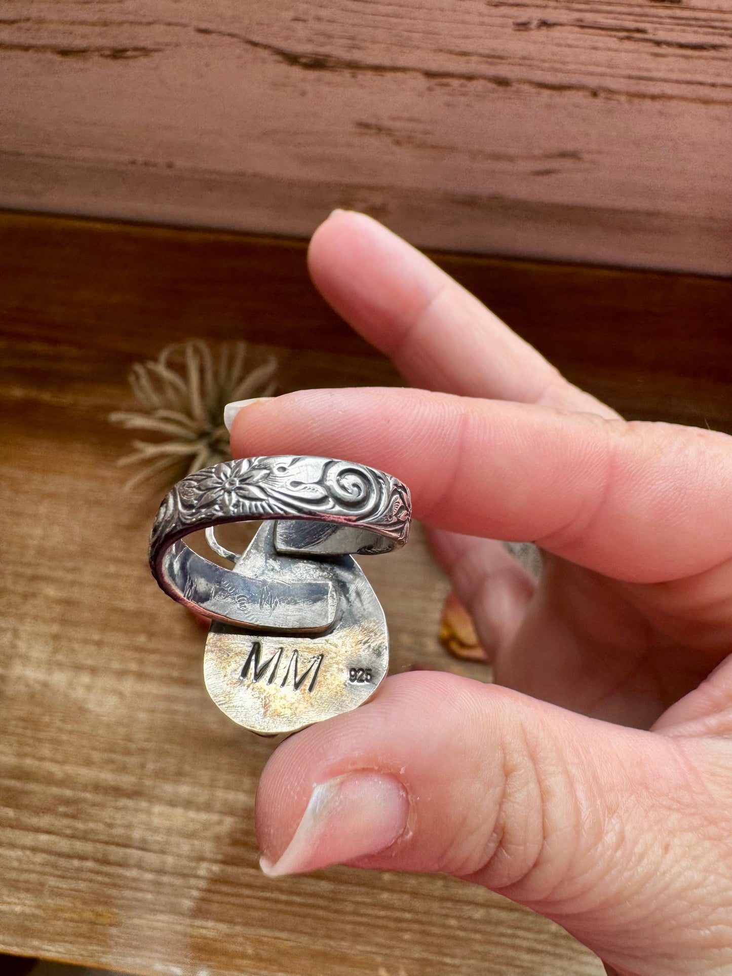 MJ collection - Bug Ring Turquoise - Adjustable - Sterling Silver