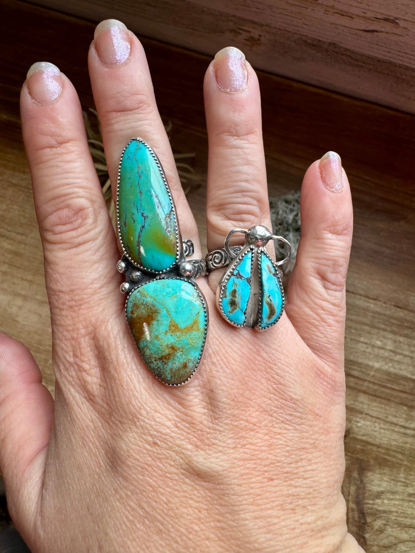 MJ collection - Bug Ring Turquoise - Adjustable - Sterling Silver