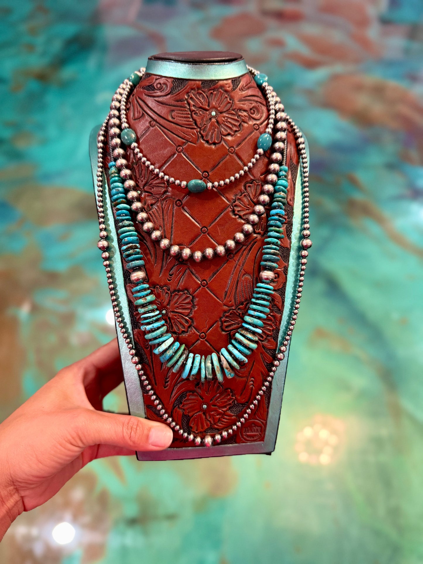 Turquoise And Sterling Statement Set