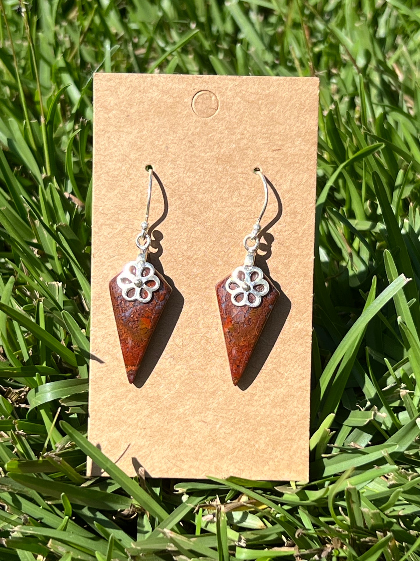 Red Moss Agate Earrings