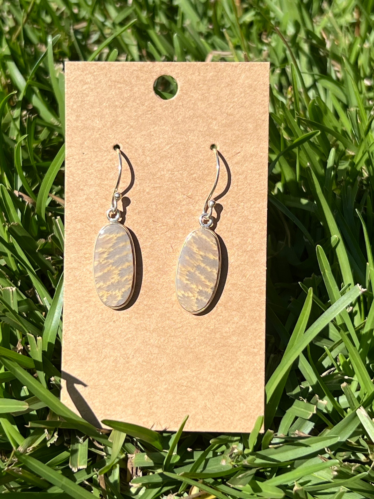 Flower Fossil Coral Earrings