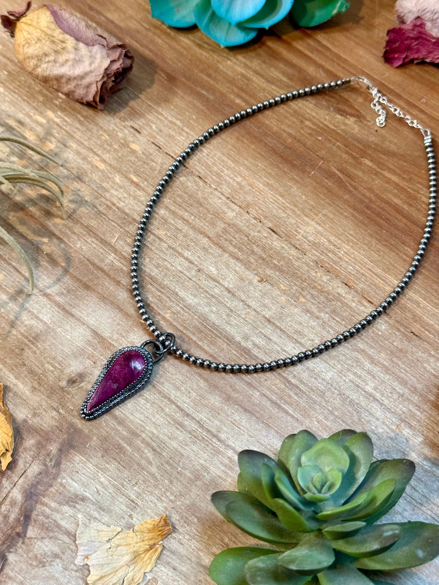 ***FREE Sterling Silver Pearl Necklace + MJ Purple Spiny Oyster Pendant