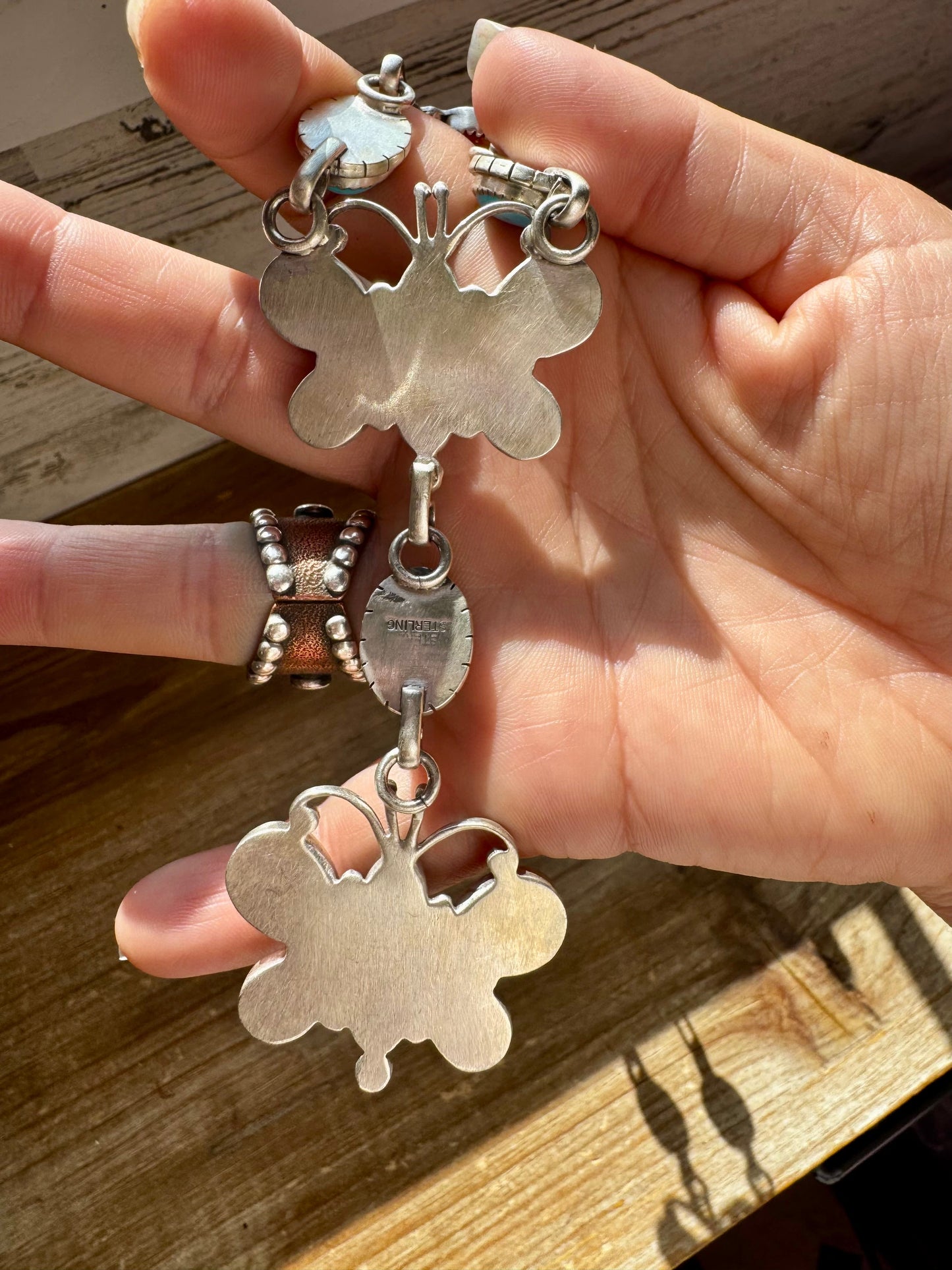 Massive Butterfly Necklace – Kingman Turquoise & Spiny Oyster – 32.5 Inch