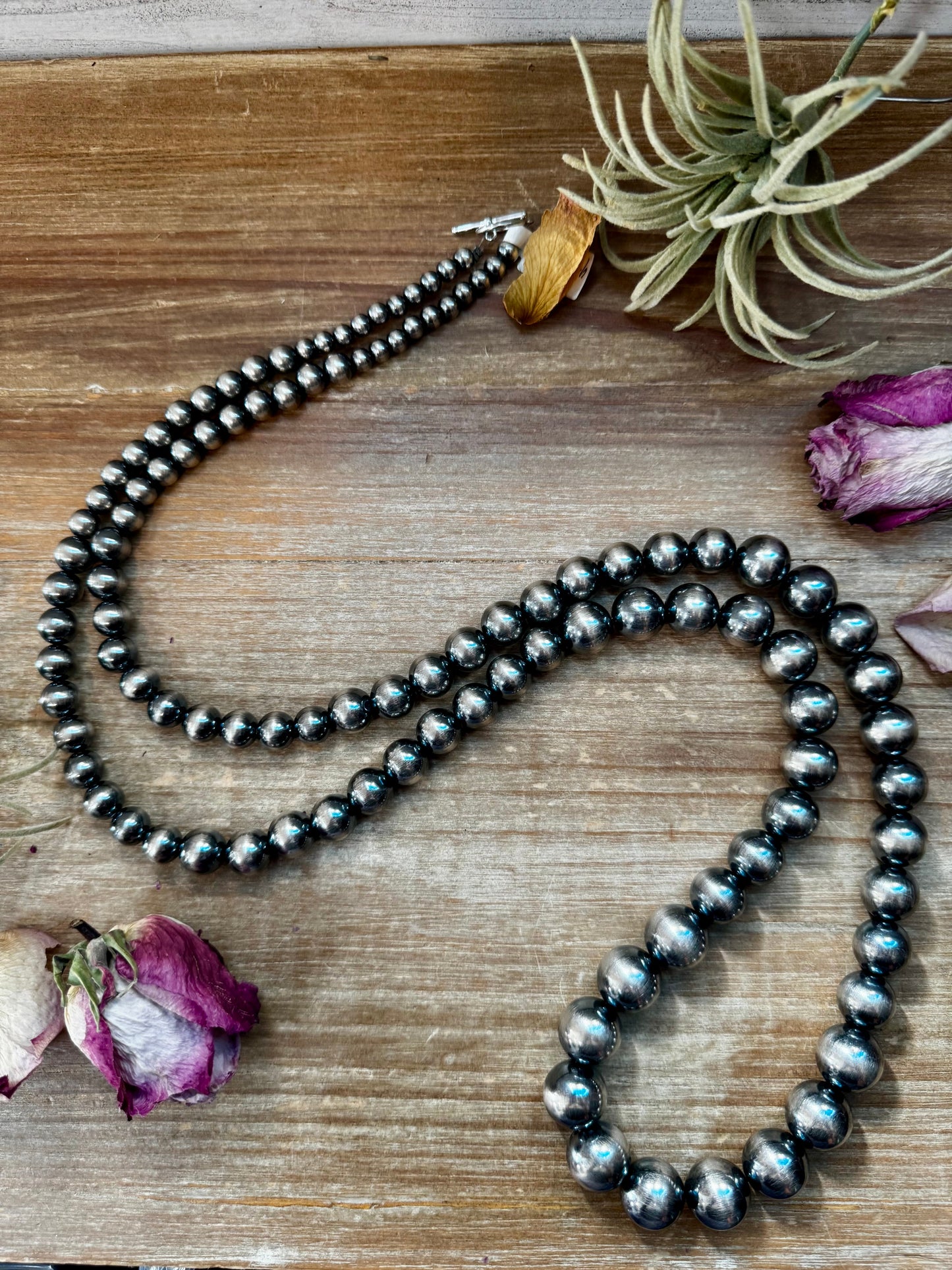 NFR Collection Necklace – Graduated Sterling Silver Pearls 6mm to 16mm – 45"