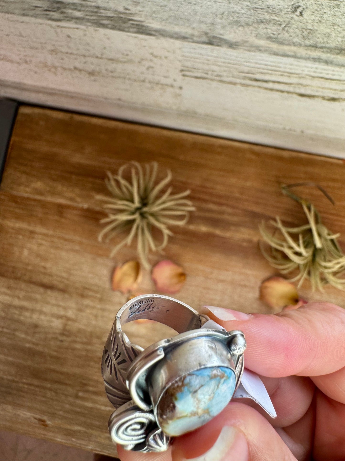 Golden Hill Turquoise Sterling Silver Ring – Size 9.5, One of a Kind