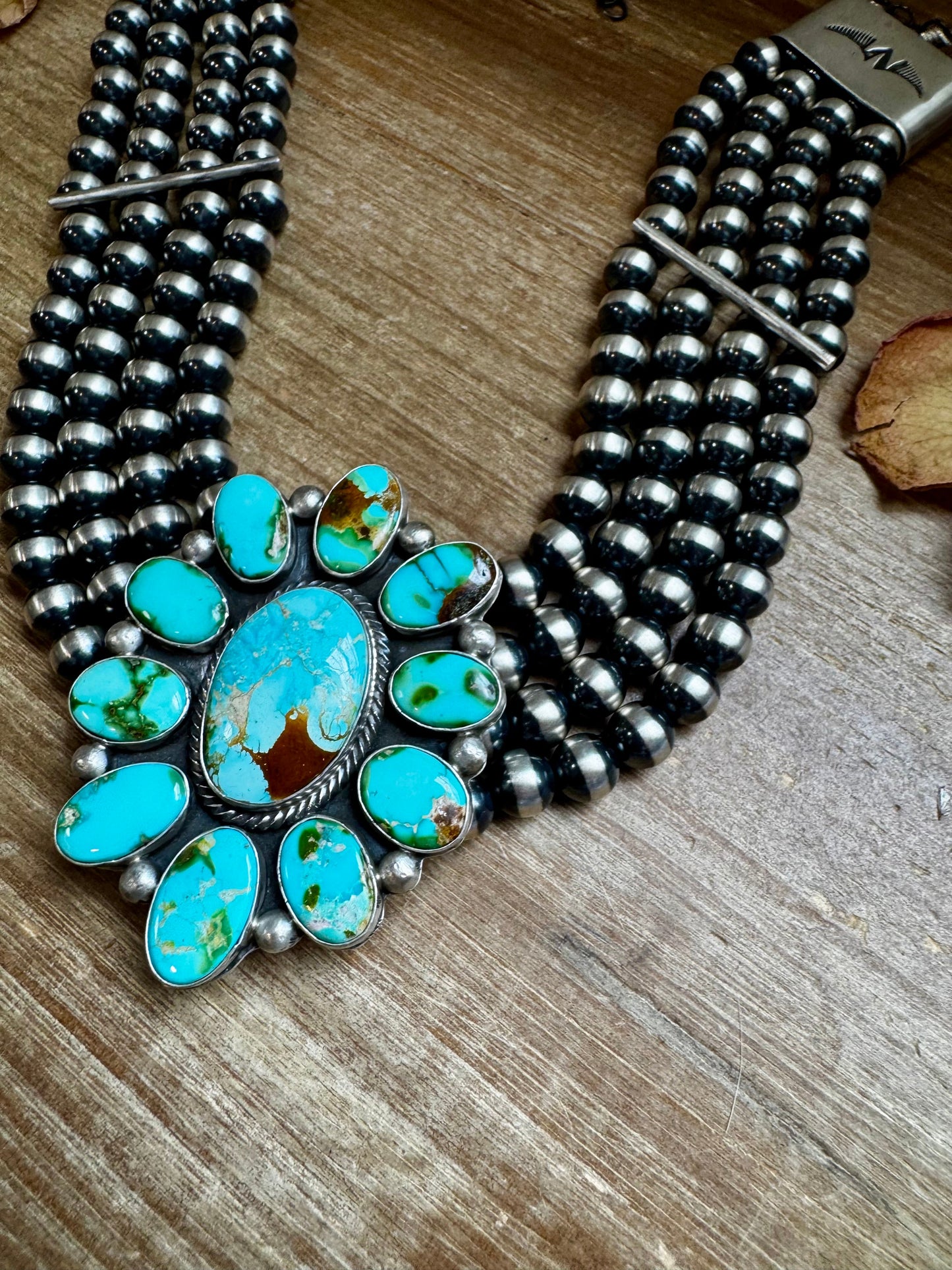 Princess Sonoran Turquoise Necklace – Emerson Thompson, Native Made, Sterling Silver