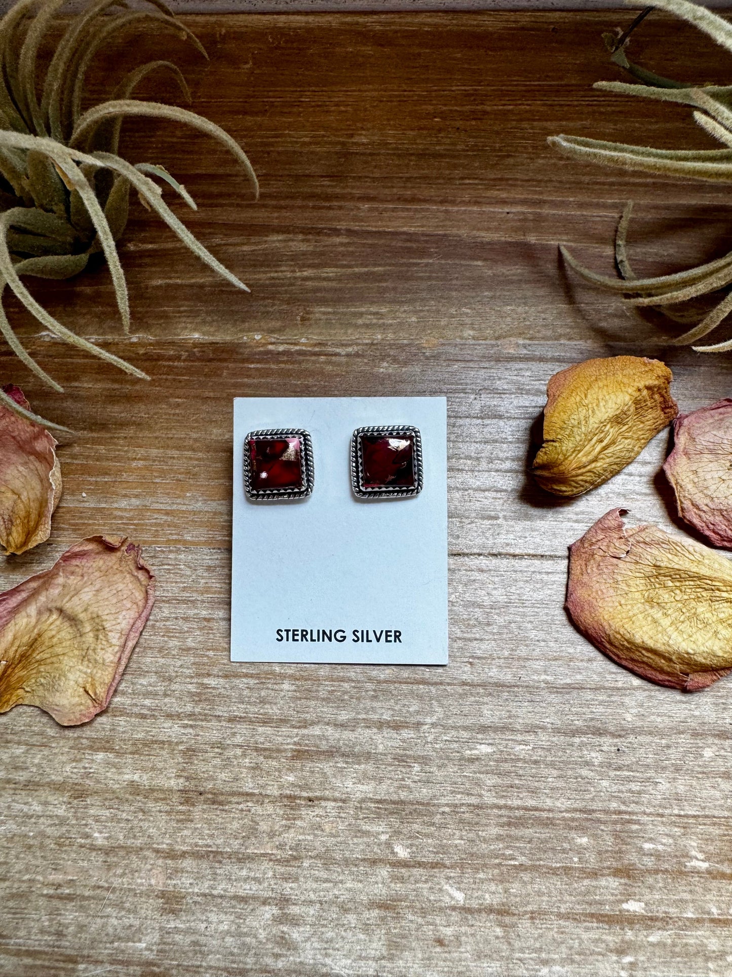 Dahlia Rose Stud Earrings – Sterling Silver