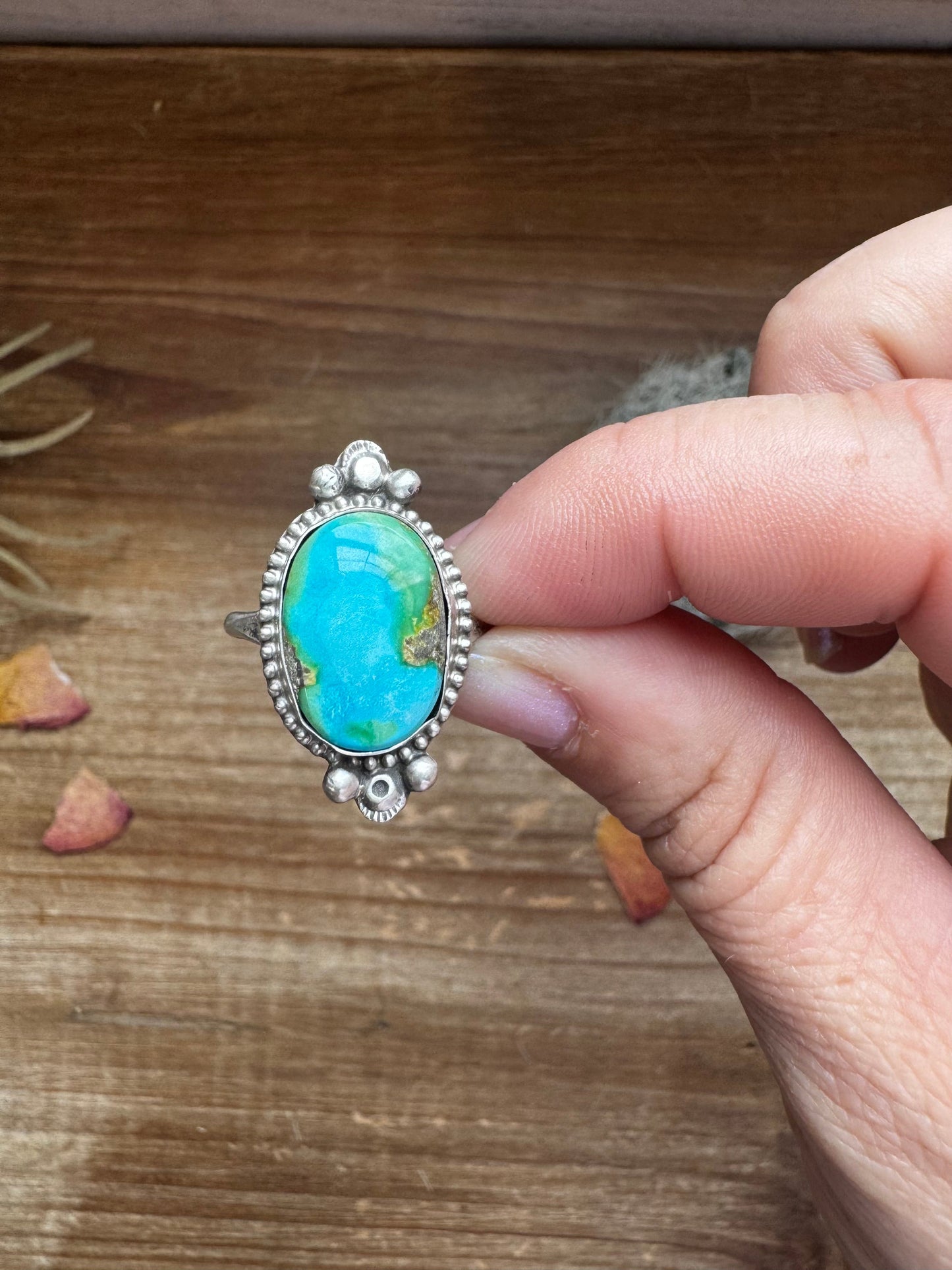 Ring- size 9 - Sonoran Gold Turquoise & Sterling Silver