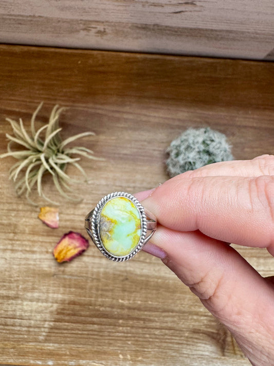 Small Ring- size 8 - Palomino Turquoise & Sterling Silver