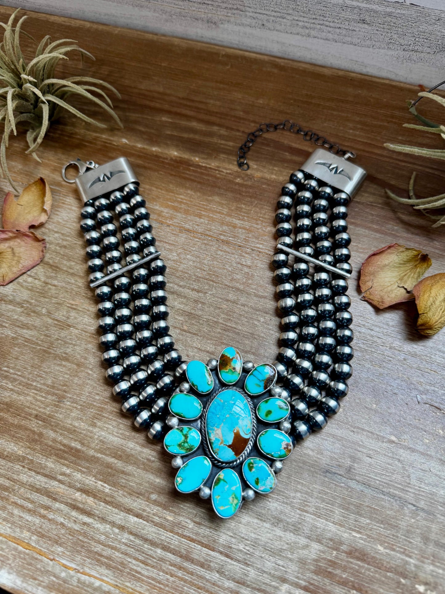 Princess Sonoran Turquoise Necklace – Emerson Thompson, Native Made, Sterling Silver