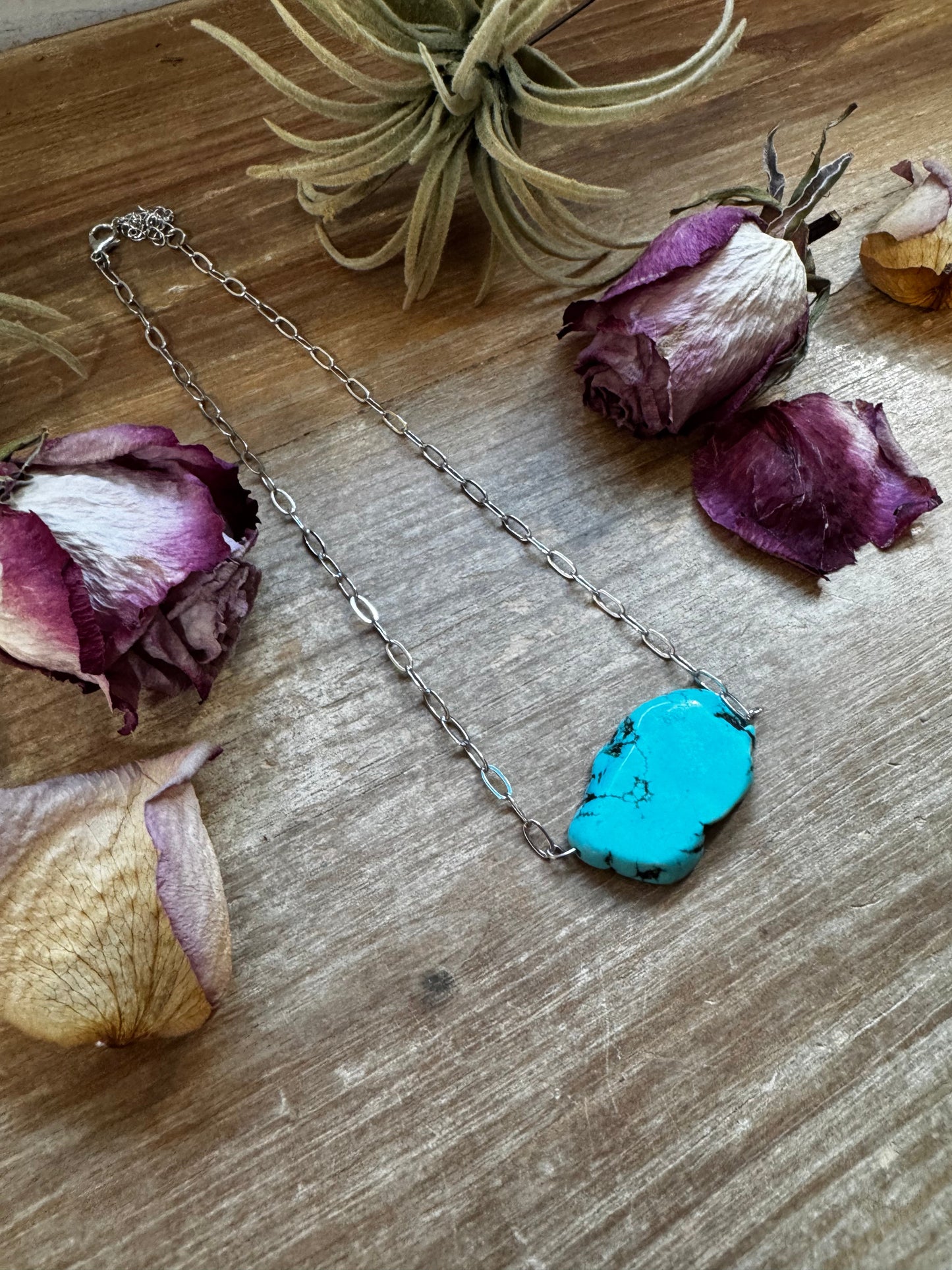 choker turquoise magnesite necklace